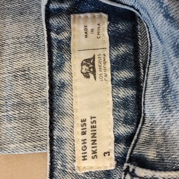 Bullhead High Rise Skinniest acid-washed Denim Jeans Sz 3 - Picture 11 of 13